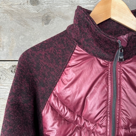London Fog Down Insulated Full Zip Maroon Slim Puffer Sweater‎ Jacket Winter M - Picture 4 of 9